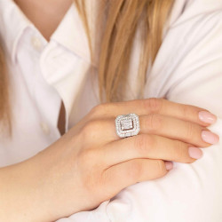 Pierścionek z diamentami (R46487 W Au750): 10 - zdjęcie: 3