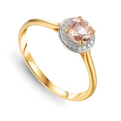 Pierścionek z morganitem i diamentami (R62900 Y M MR): 10 - zdjęcie: 2