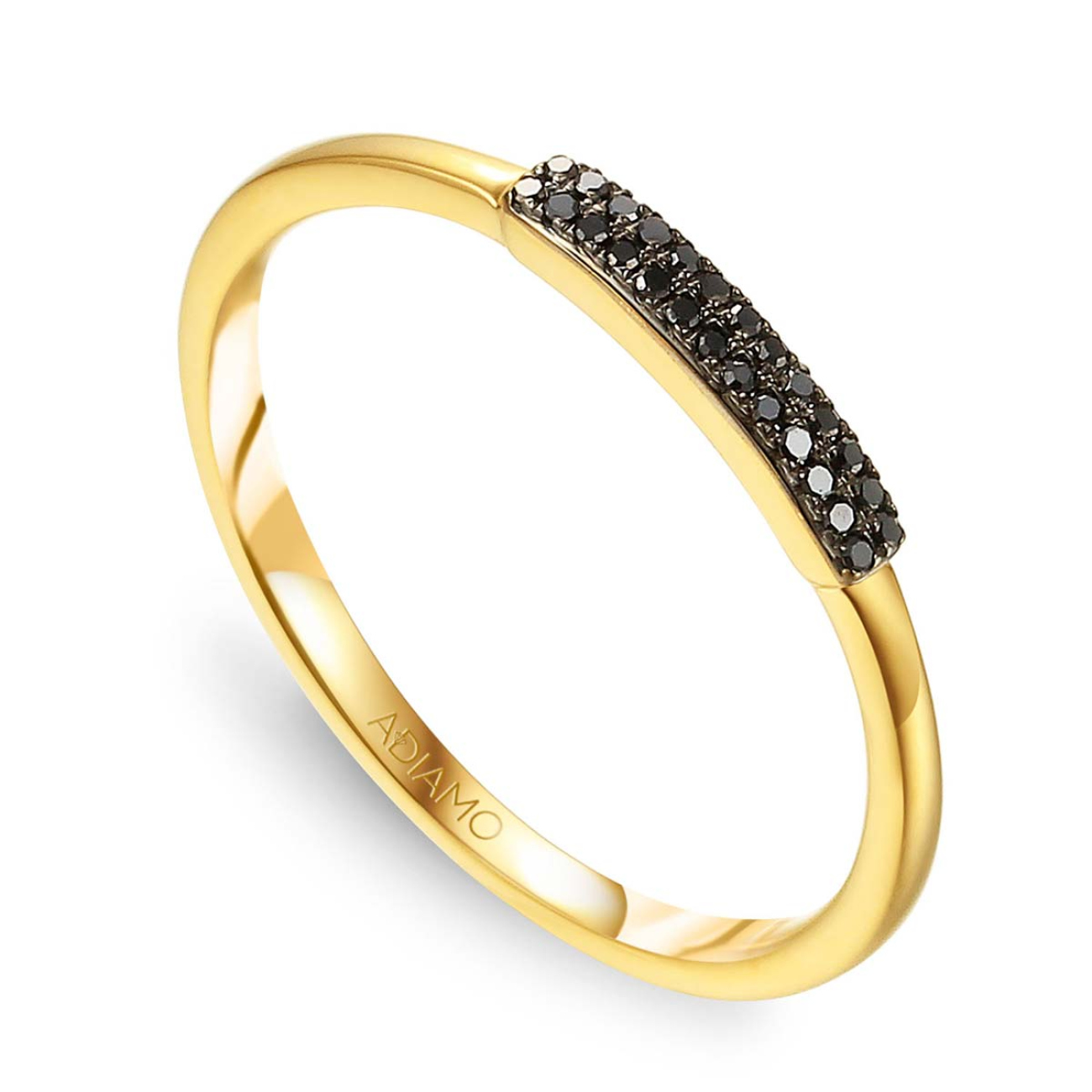 Pierścionek z czarnymi diamentami (R64509 Y BD): 8