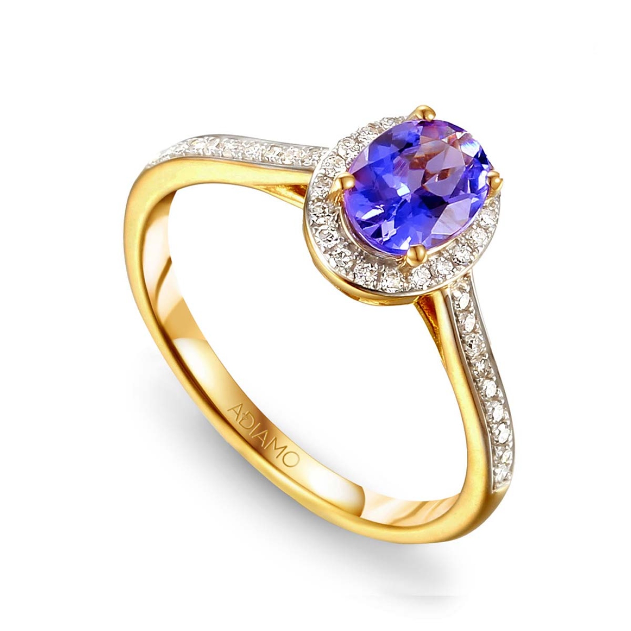 Pierścionek z tanzanitem i diamentami (R58727 Y T): 15