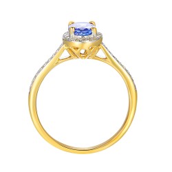 Pierścionek z tanzanitem i diamentami (R58727 Y T): 15 - zdjęcie: 3