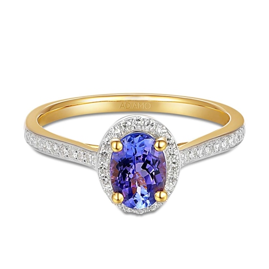 Pierścionek z tanzanitem i diamentami (R58727 Y T): 15