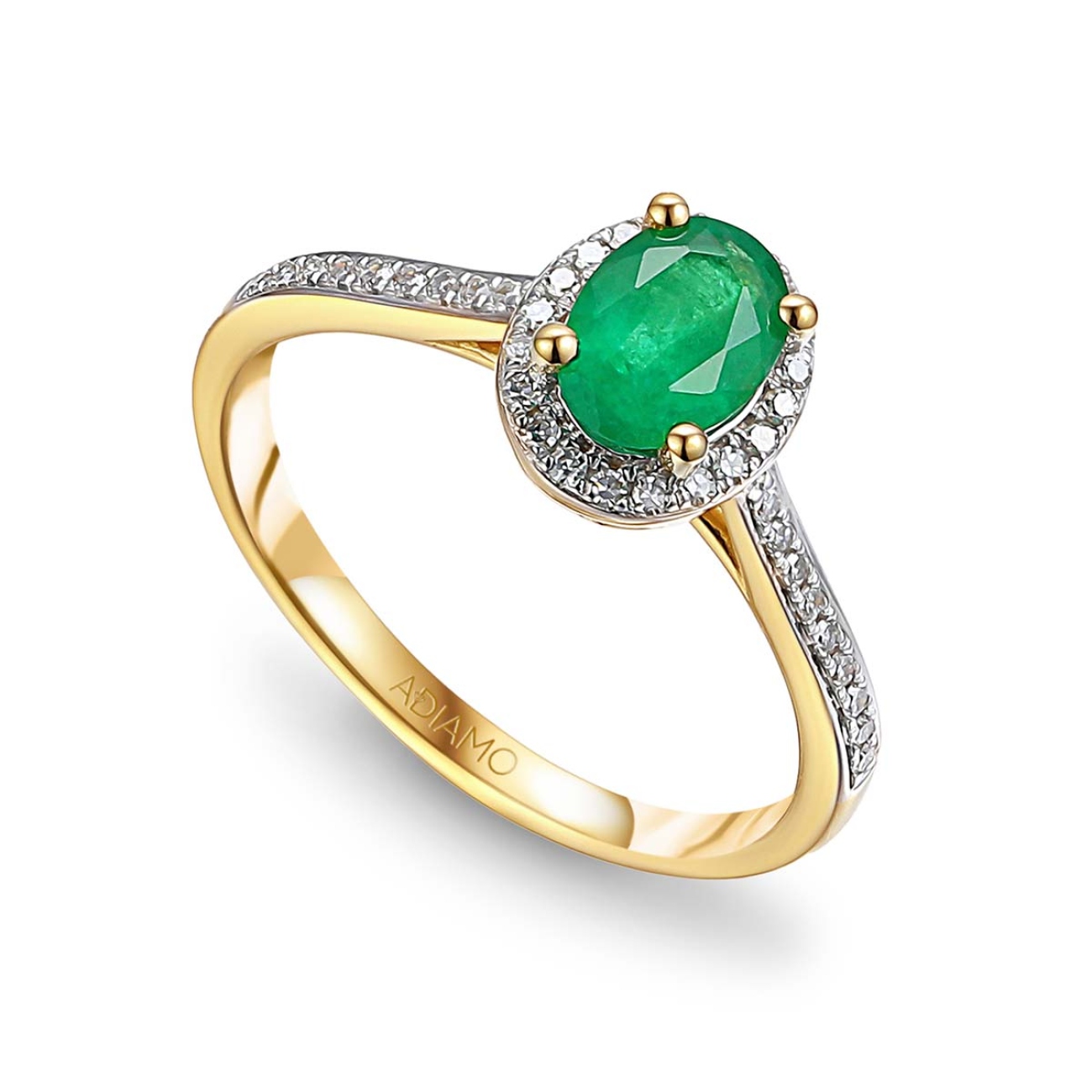 Pierścionek ze szmaragdem i diamentami (R58727 Y EM): 14
