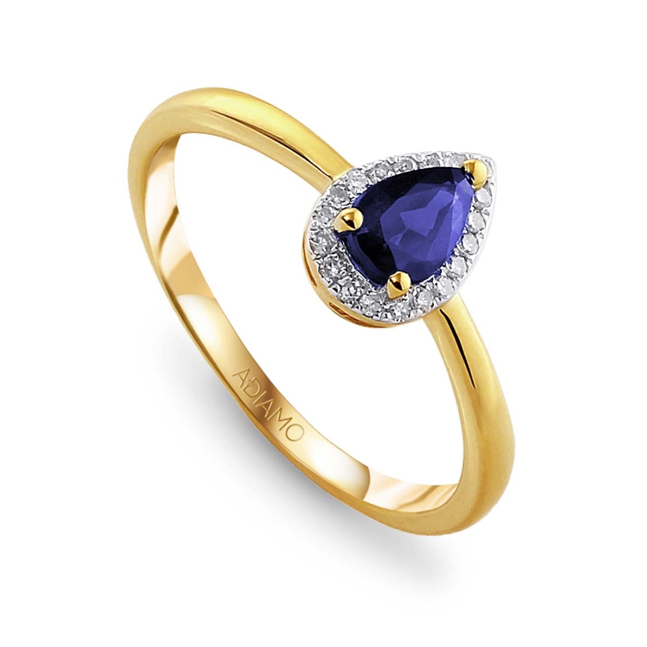 Pierścionek z szafirem i diamentami (R43857 Y SA): 9