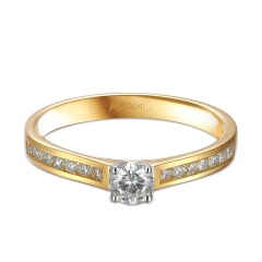 Pierścionek z diamentami (R31737 YW 0,20ct)