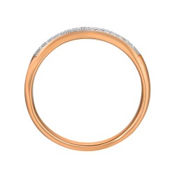 Pierścionek z diamentami, różowe złoto (R71735 R): 7 - zdjęcie: 4