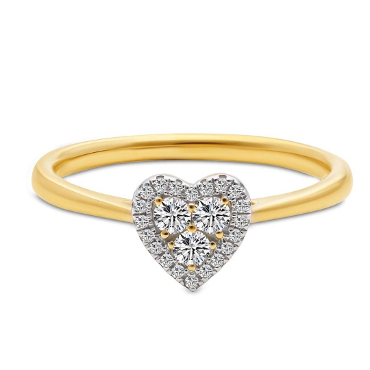 Pierścionek serce z diamentami (R83226 Y): 8