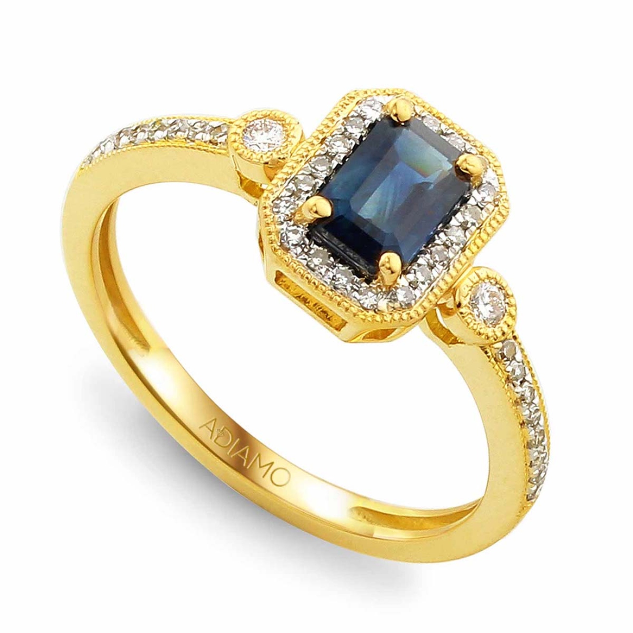 Pierścionek z szafirem i diamentami (R32565 Y SA): 7