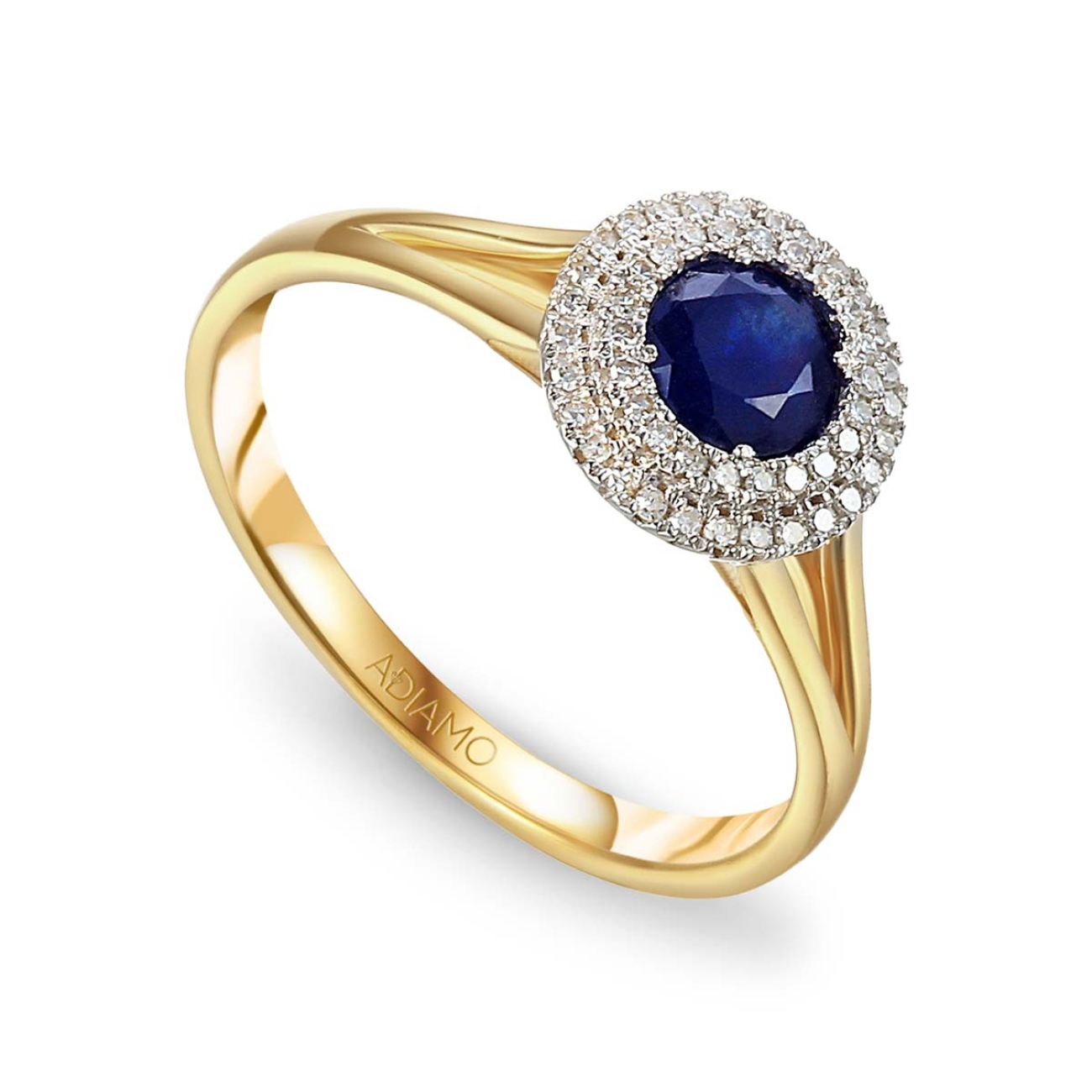 Pierścionek z szafirem i diamentami (R57736 Y SA): 7