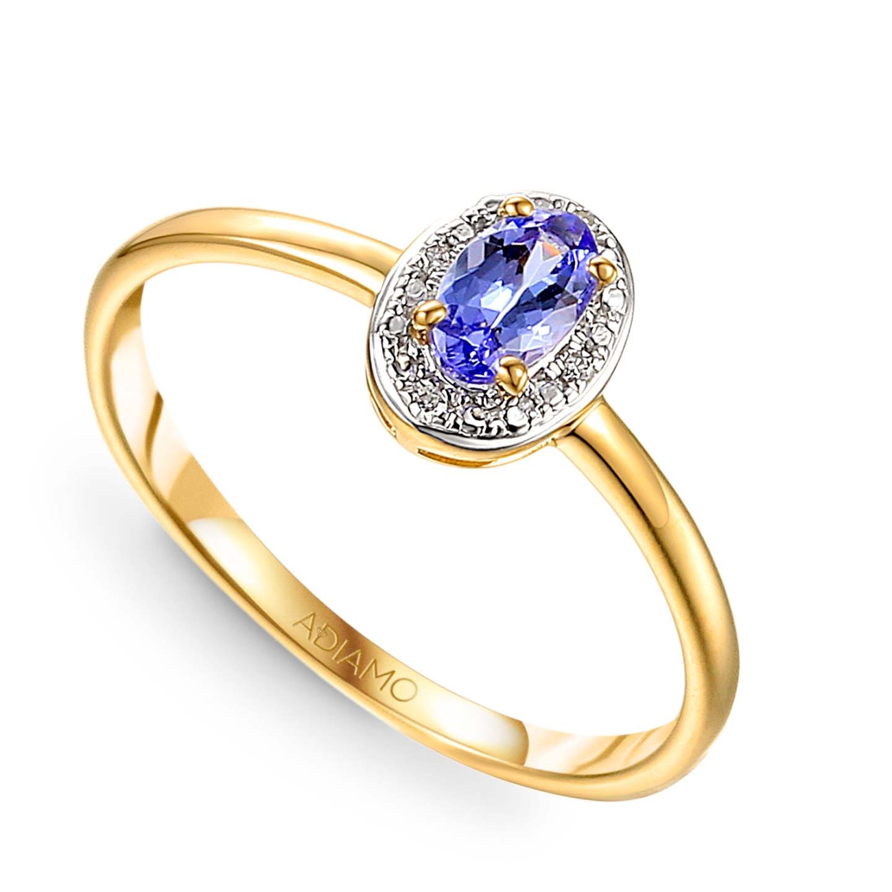 Pierścionek z tanzanitem i diamentami (R60389 Y T): 13