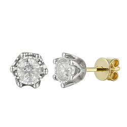 Kolczyki z diamentami (E88312 0,45ct YW S) - zdjęcie: 2