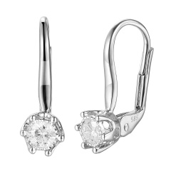 Kolczyki z diamentami (E88312 0,26ct W P)