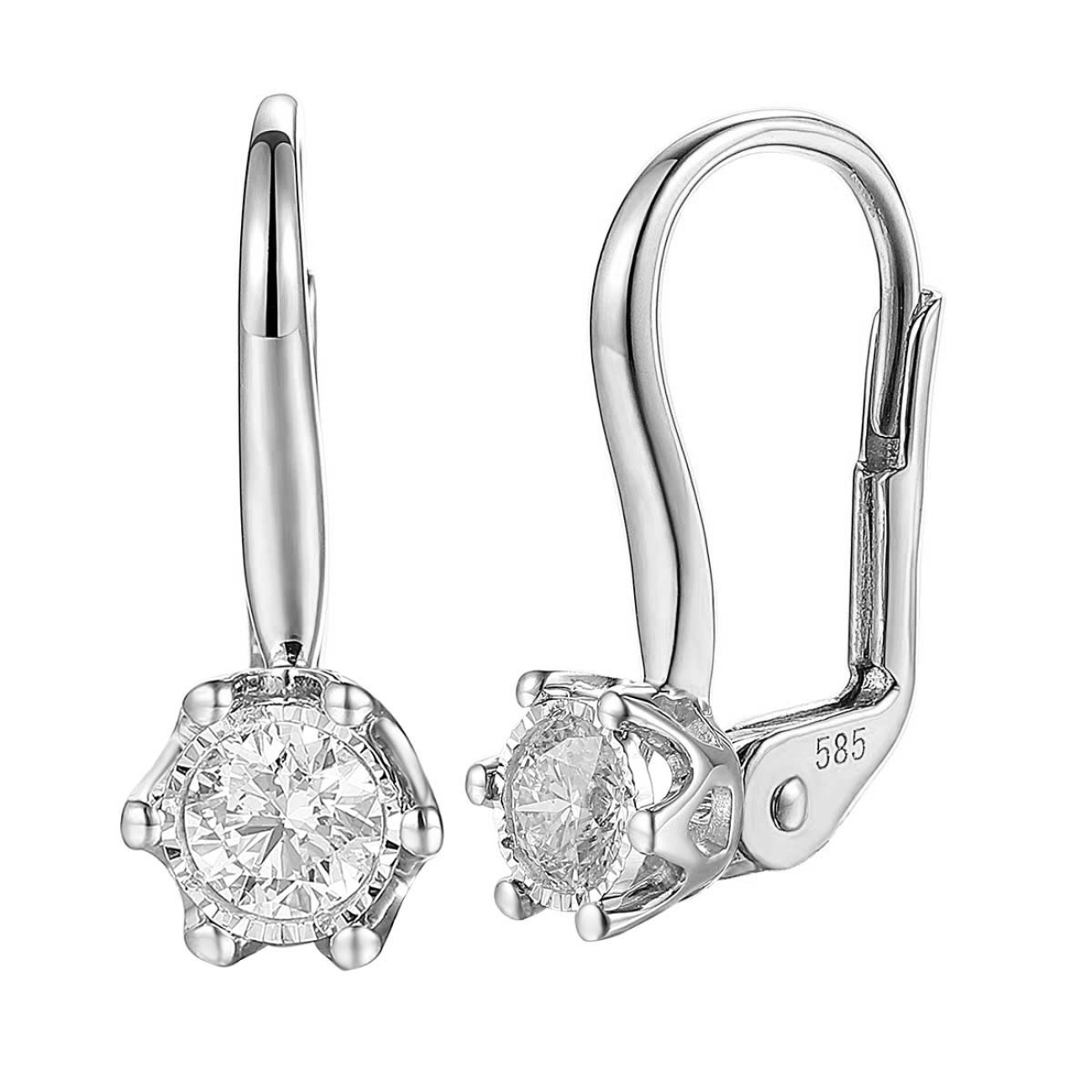 Kolczyki z diamentami (E88312 0,45ct W P)