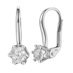 Kolczyki z diamentami (E88312 0,45ct W P) - zdjęcie: 2