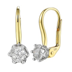 Kolczyki z diamentami (E88312 0,45ct YW P)