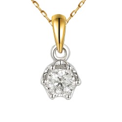 Zawieszka z diamentem (P88312 YW 0,14ct) - zdjęcie: 2