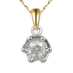 Zawieszka z diamentem (P88312 YW 0,23ct) - zdjęcie: 2