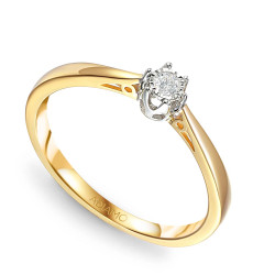 Pierścionek z diamentem (R88312 YW 0,06ct): 8 - zdjęcie: 2