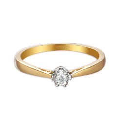 Pierścionek z diamentem (R88312 YW 0,06ct): 11 - zdjęcie: 4