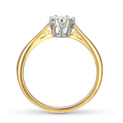 Pierścionek z diamentem (R88312 YW 0,18ct): 8 - zdjęcie: 3