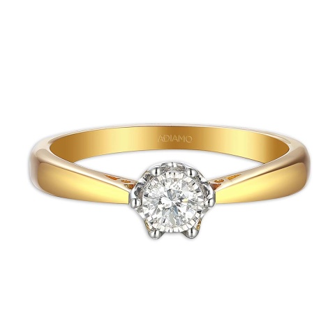 Pierścionek z diamentem (R88312 YW 0,18ct)