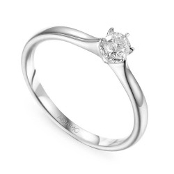 Pierścionek z diamentem, białe złoto pr.585 (R65754 W 0,18ct): 8 - zdjęcie: 2