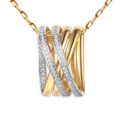 Zawieszka z diamentami (P36472 YW) - zdjęcie: 2