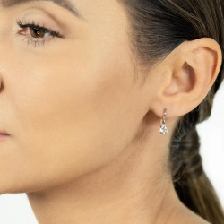 Kolczyki z białymi topazami diamentami (E73493 Y P WT) - zdjęcie: 3