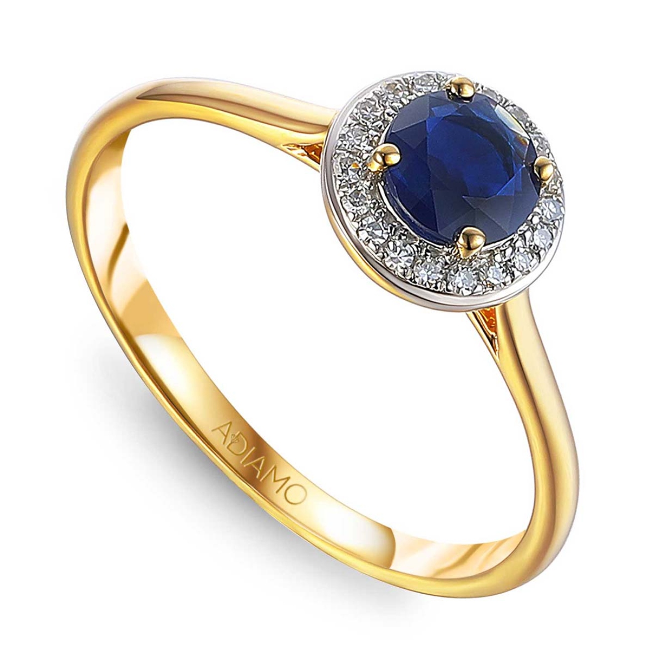 Pierścionek z szafirem i diamentami (R62900 Y M SA): 16