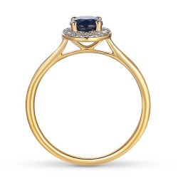 Pierścionek z szafirem i diamentami (R62900 Y M SA): 16 - zdjęcie: 3
