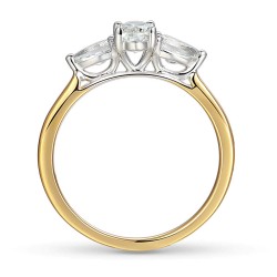 Pierścionek z białymi topazami (R72665 YW WT): 10 - zdjęcie: 5