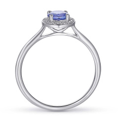 Pierścionek z tanzanitem i diamentami (R62900 W M T)