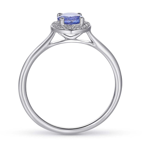 Pierścionek z tanzanitem i diamentami (R62900 W M T)