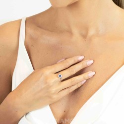 Pierścionek z tanzanitem i diamentami (R62900 W M T): 22 - zdjęcie: 5