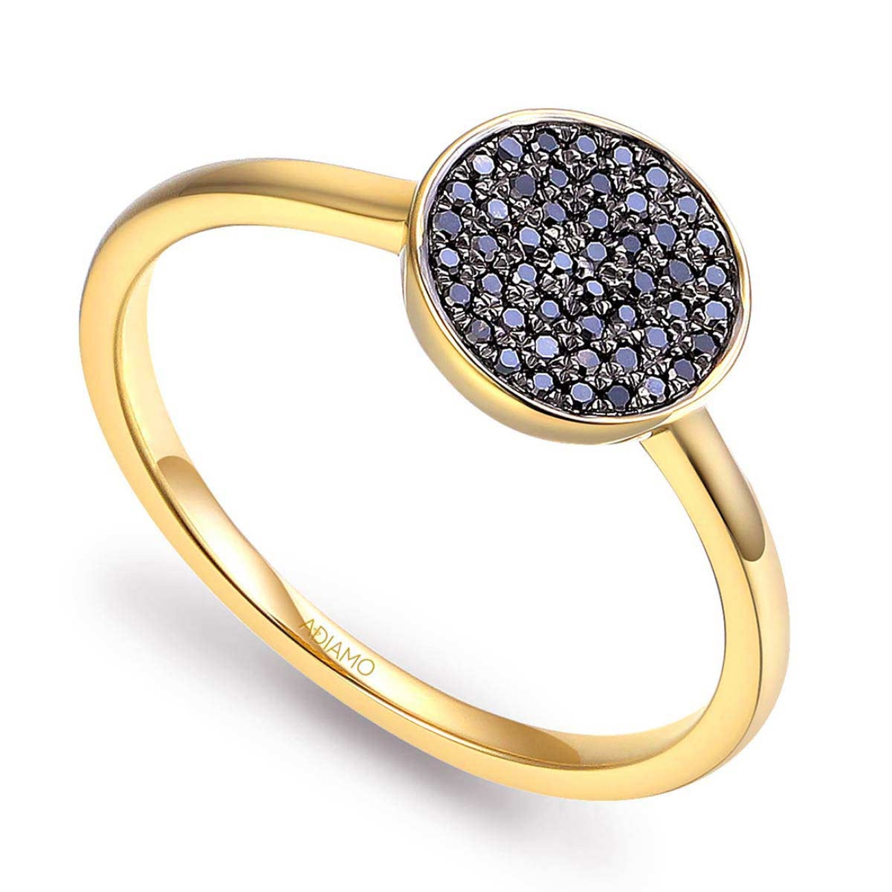 Pierścionek z czarnymi diamentami (R86411 Y BD): 10