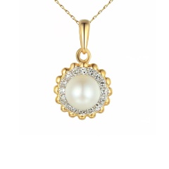 Zawieszka z perłą i diamentami (P81520 Y PL)