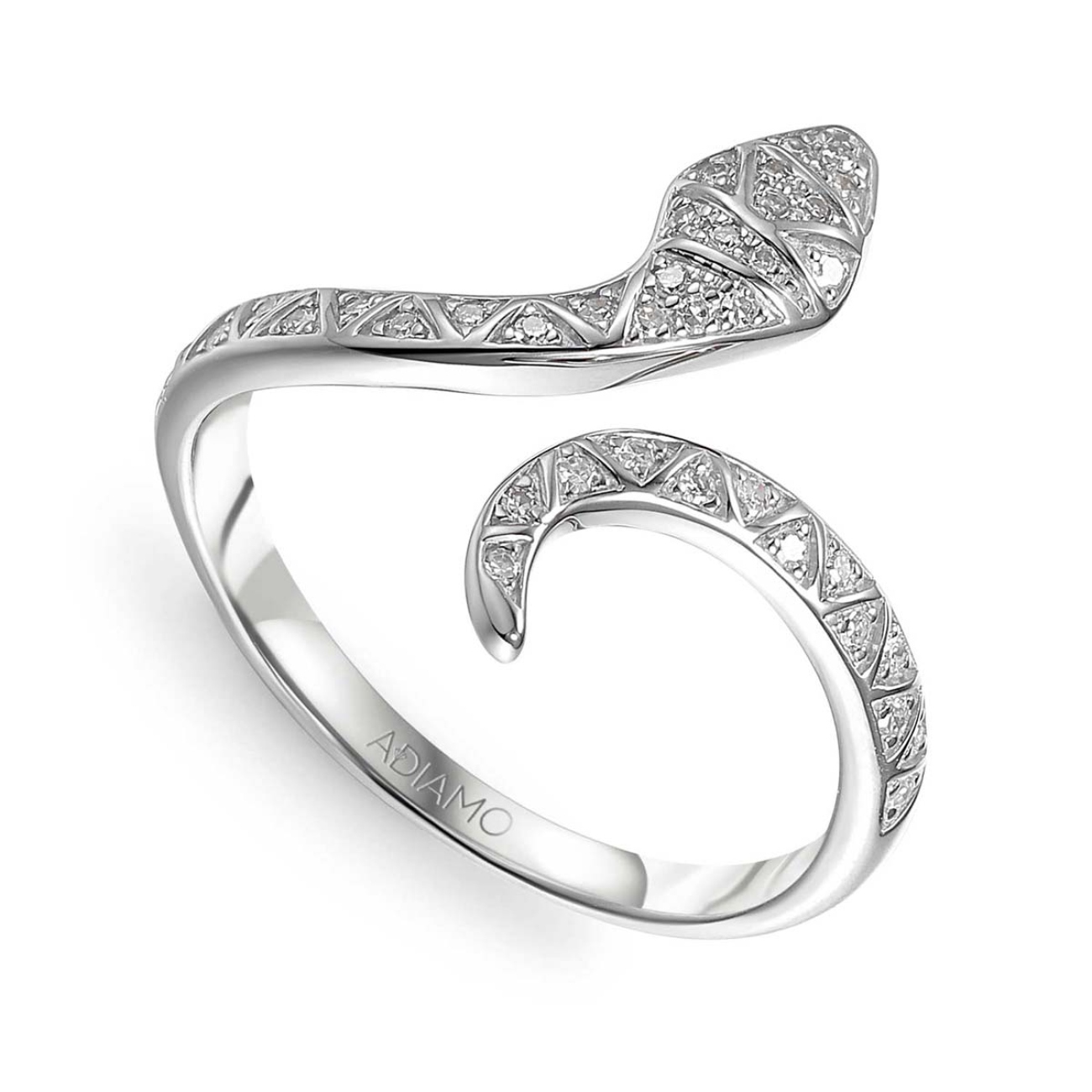 Pierścionek wąż z diamentami (R88794 W): 14