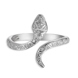 Pierścionek wąż z diamentami (R88794 W): 14 - zdjęcie: 4