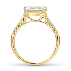 Pierścionek z białym topazem i diamentami (R86442 Y WT): 10 - zdjęcie: 5