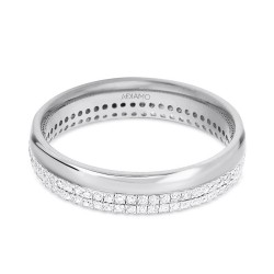 Obrączka ślubna z diamentami, 4 mm (O-R50870-4MC W): 7 - zdjęcie: 2