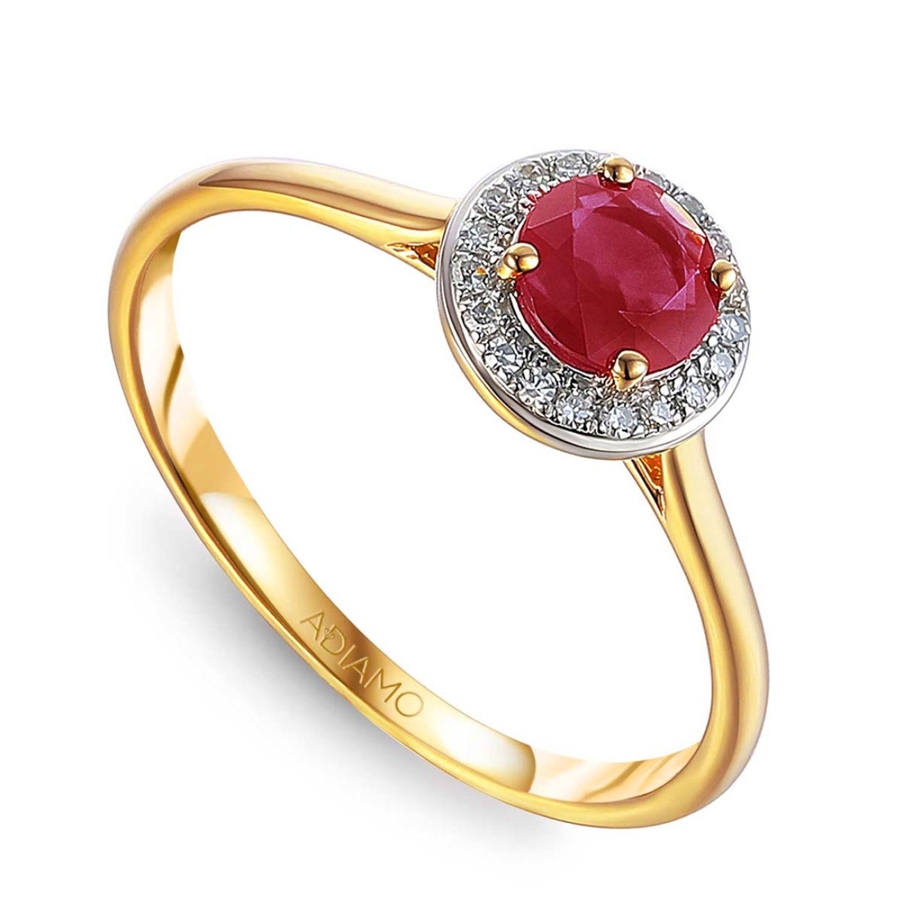 Pierścionek z rubinem i diamentami (R62900 Y M RU): 10