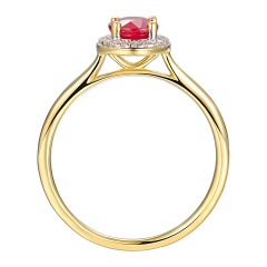 Pierścionek z rubinem i diamentami (R62900 Y M RU)