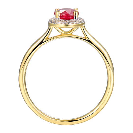 Pierścionek z rubinem i diamentami (R62900 Y M RU): 10