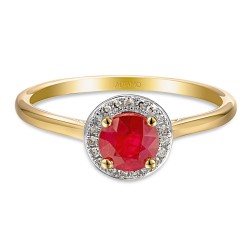 Pierścionek z rubinem i diamentami (R62900 Y M RU): 10 - zdjęcie: 4