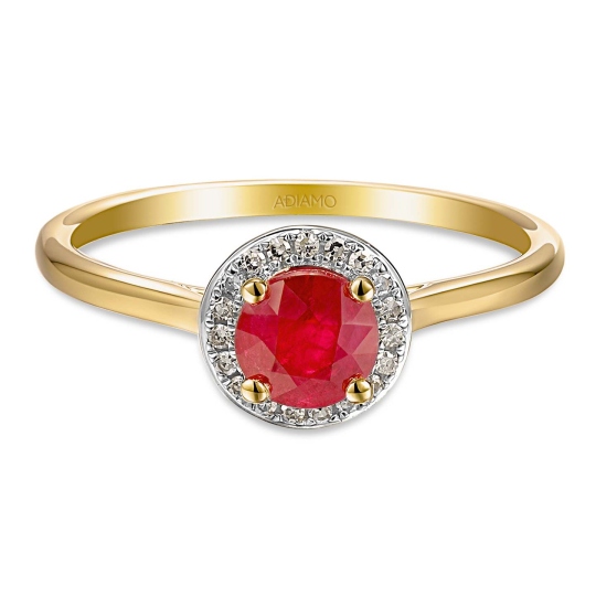 Pierścionek z rubinem i diamentami (R62900 Y M RU): 10