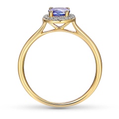Pierścionek z tanzanitem i diamentami (R62900 Y M T)