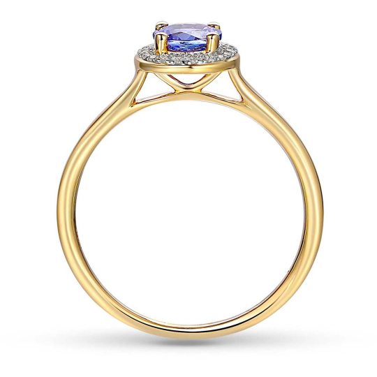Pierścionek z tanzanitem i diamentami (R62900 Y M T): 22