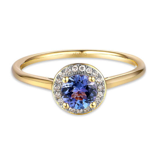 Pierścionek z tanzanitem i diamentami (R62900 Y M T): 22