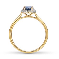 Pierścionek z szafirem i diamentami (R62898 Y M SA): 7 - zdjęcie: 3