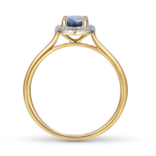 Pierścionek z szafirem i diamentami (R62898 Y M SA): 7